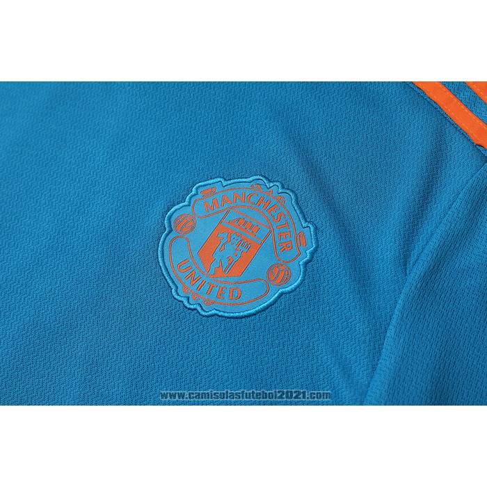 Fato de Treino Manchester United Manga Curta 2022-2023 Azul - Calcas Curta